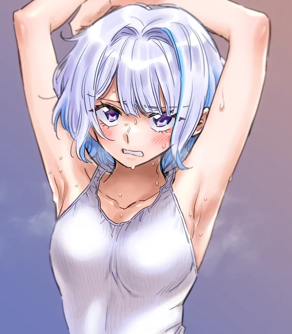 皇女腋見せて(2枚目はアップ)。