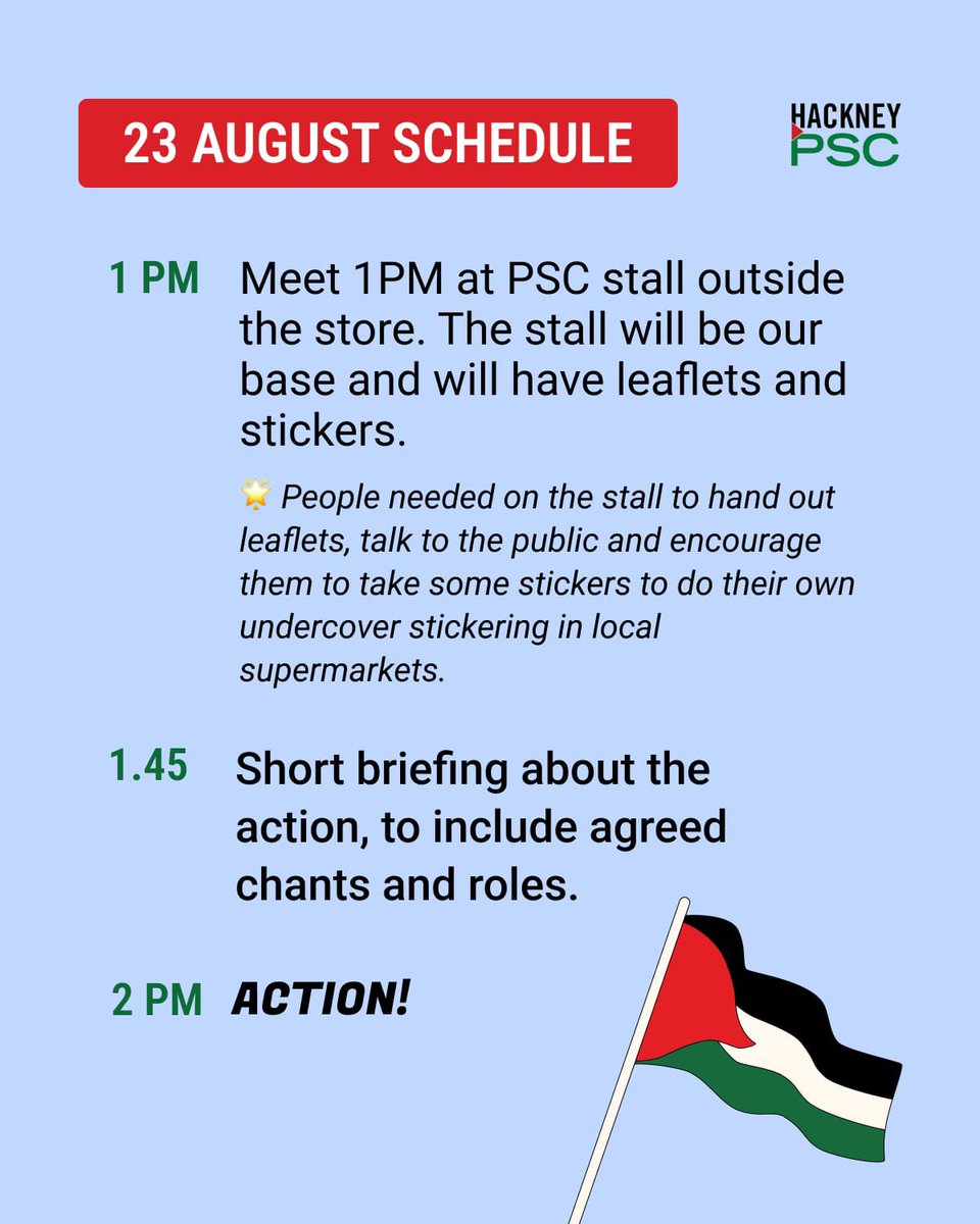 Today from 1pm in Narrow Way, Hackney.
Do come and join us.