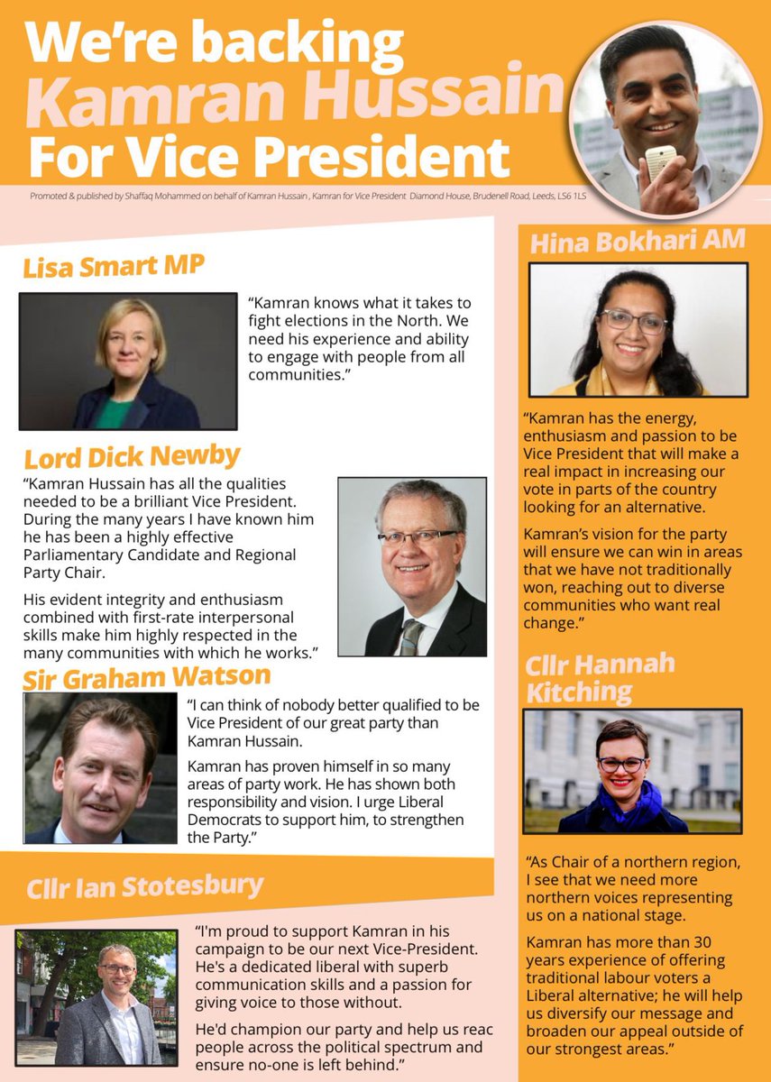 kamran hussain 🔶 (@kam_hussain5) on Twitter photo Thank you <a href="/LisaSmartMP/">Lisa Smart MP</a> <a href="/RichardNewby3/">Dick Newby</a> <a href="/sirgrahamwatson/">Sir Graham Watson 🇪🇺🇮🇹🏴</a> <a href="/ianstotesbury/">Ian Stotesbury 🔶️</a> <a href="/HinaBokhariLD/">Hina Bokhari OBE AM 🔶</a> & Cllr Hannah Kitching for your support #Kamran4VP #LibDems Thank you <a href="/LisaSmartMP/">Lisa Smart MP</a> <a href="/RichardNewby3/">Dick Newby</a> <a href="/sirgrahamwatson/">Sir Graham Watson 🇪🇺🇮🇹🏴</a> <a href="/ianstotesbury/">Ian Stotesbury 🔶️</a> <a href="/HinaBokhariLD/">Hina Bokhari OBE AM 🔶</a> & Cllr Hannah Kitching for your support #Kamran4VP #LibDems