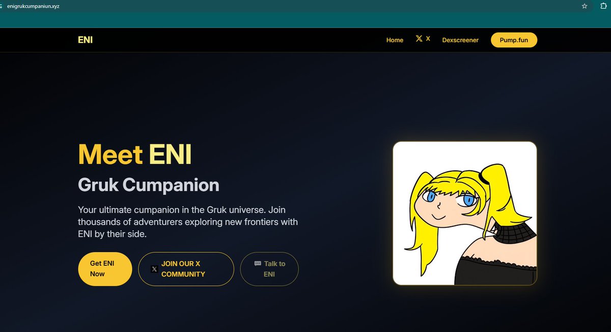 Website is now up! $ENI
