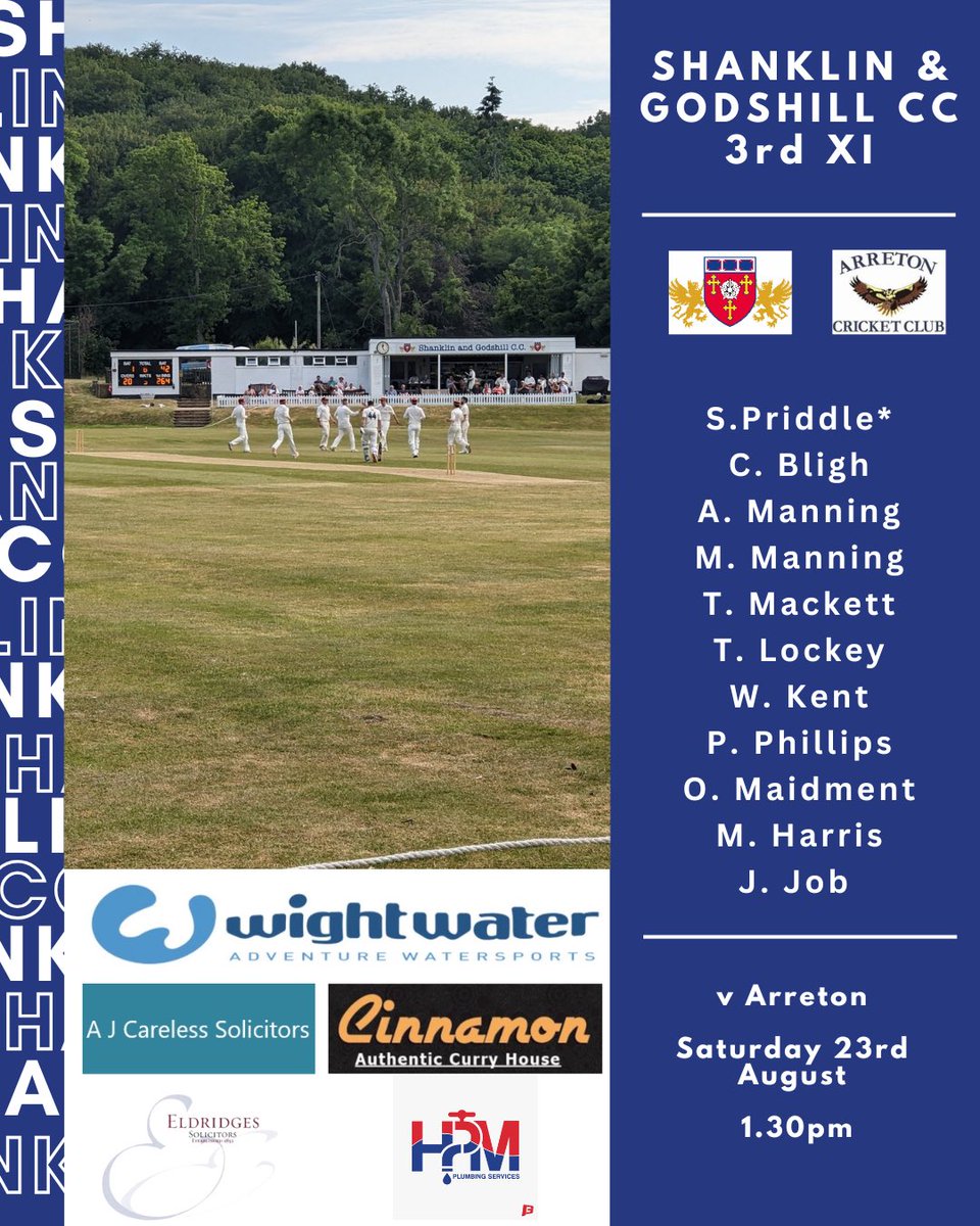 Shanklin & Godshill Cricket Club (@shankgodshillcc) on Twitter photo Penultimate week of the league season. 1st XI play <a href="/LocksHeathCC/">Locks Heath C.C.</a> and 3s play Arreton at Brading. GO WELL! Penultimate week of the league season. 1st XI play <a href="/LocksHeathCC/">Locks Heath C.C.</a> and 3s play Arreton at Brading. GO WELL!