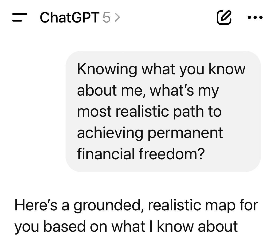💰 😎 

Have you ever asked this of ChatGPT? Thank me later. 🙏