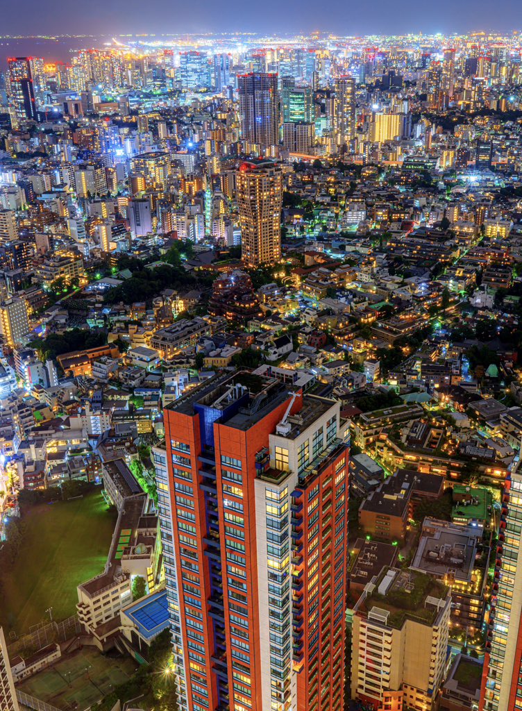 広大な東京夜景が美しい。