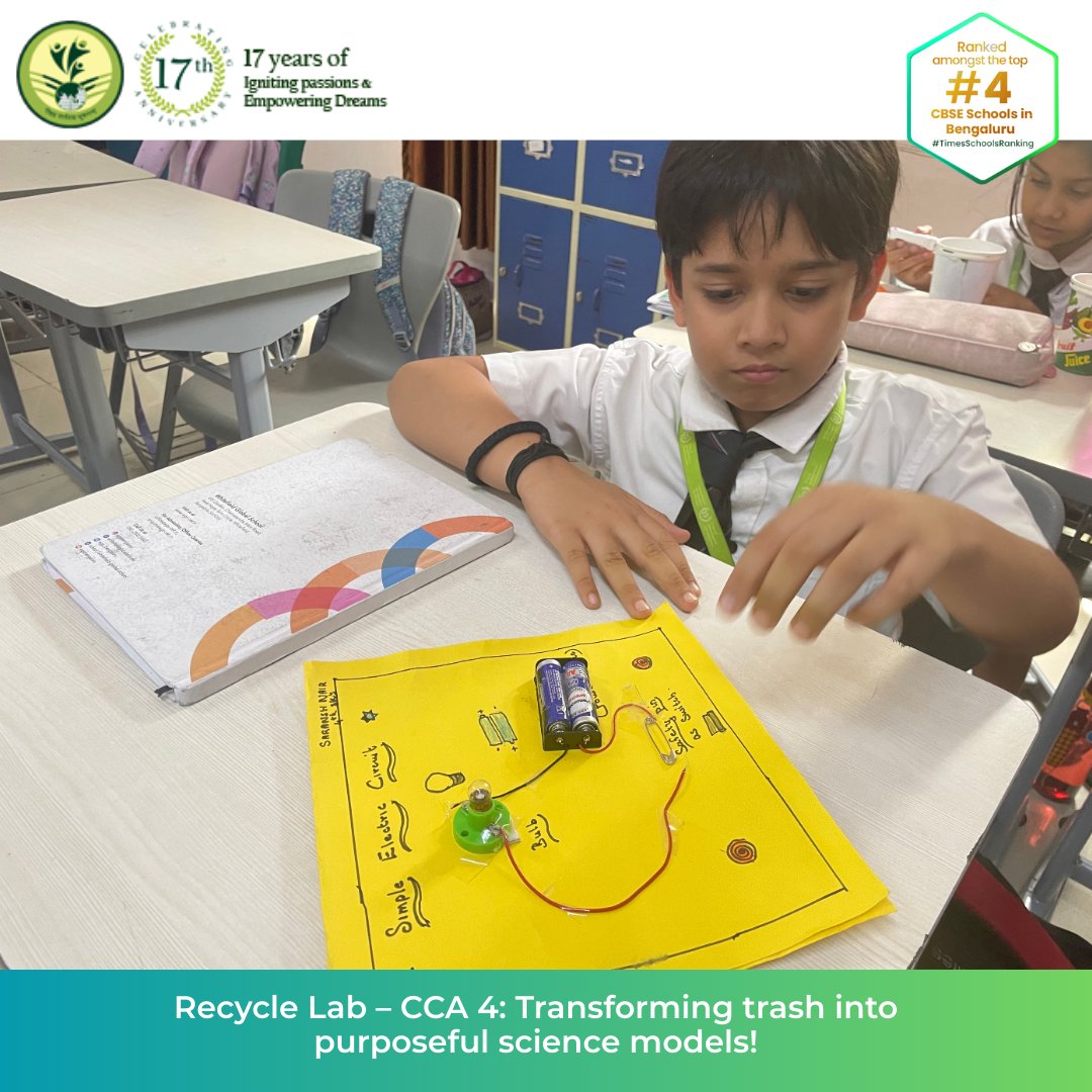 wgs_bengaluru's tweet image. ♻️ Our young innovators turned waste into wonder at Recycle Lab – CCA 4! From water purifiers to windmills, learners built creative science models with discarded materials—blending innovation, sustainability &amp;amp; problem-solving. 🌍✨
#RecycleLab #YoungInnovators #WasteToWonder