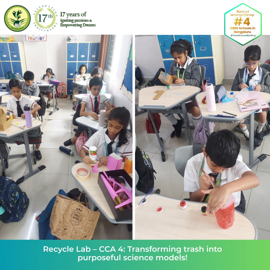 wgs_bengaluru's tweet image. ♻️ Our young innovators turned waste into wonder at Recycle Lab – CCA 4! From water purifiers to windmills, learners built creative science models with discarded materials—blending innovation, sustainability &amp;amp; problem-solving. 🌍✨
#RecycleLab #YoungInnovators #WasteToWonder