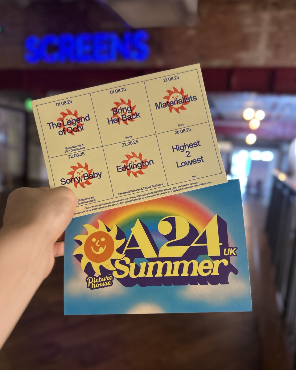 With Sorry, Baby &amp; Eddington out this weekend, is anyone 5 for 6 on their <a href="/A24/">A24</a> Summer bingo card? 🌞

🔗 picturehouses.com/a24summer