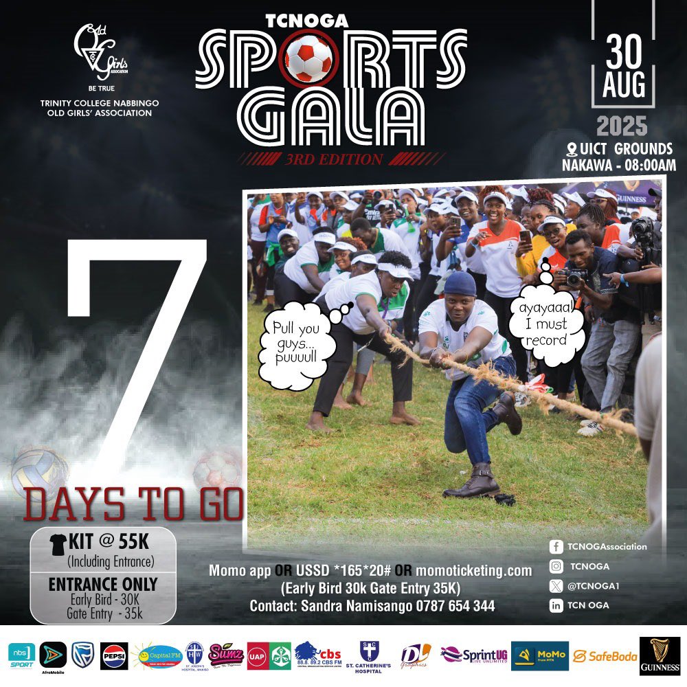 #TCNOGASportsGala25 is 07 days away. Who might be the next winner of the Gomesi Dress Up Race? 

Which might be the overall winning House?  Monica, Margaret, Theresa, Alix, Cecilia or Goretti House
Pay on momotivketing.com be part of #BuildingAlastingLegacy -TJS-