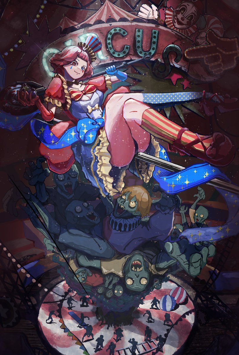 #illustration  #oc
🎪🧟‍♀️