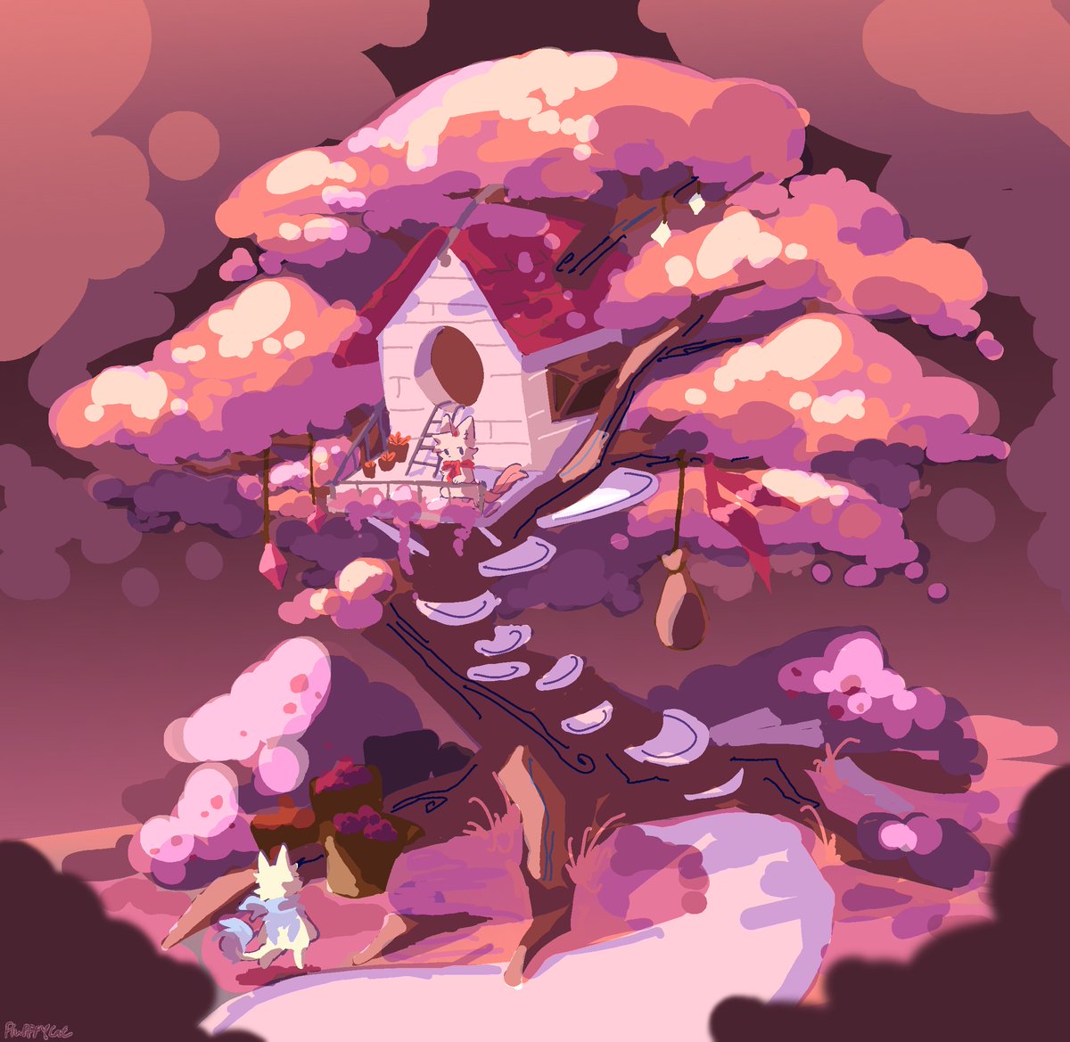 Flufffcat's tweet photo. Recent artwork of my oc and a new character I made https://t.co/ch1wMaTvNh