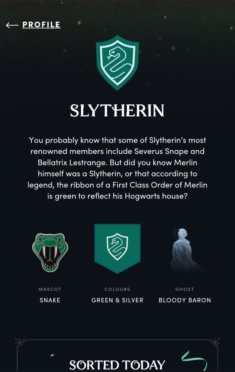 Euclid (@euclid_ob) on Twitter photo My partner's family has made me do the Harry Potter sorting hat quiz and I got Slytherin
Not sure if I should be happy or not
They now only hiss at me 😂😂 My partner's family has made me do the Harry Potter sorting hat quiz and I got Slytherin
Not sure if I should be happy or not
They now only hiss at me 😂😂