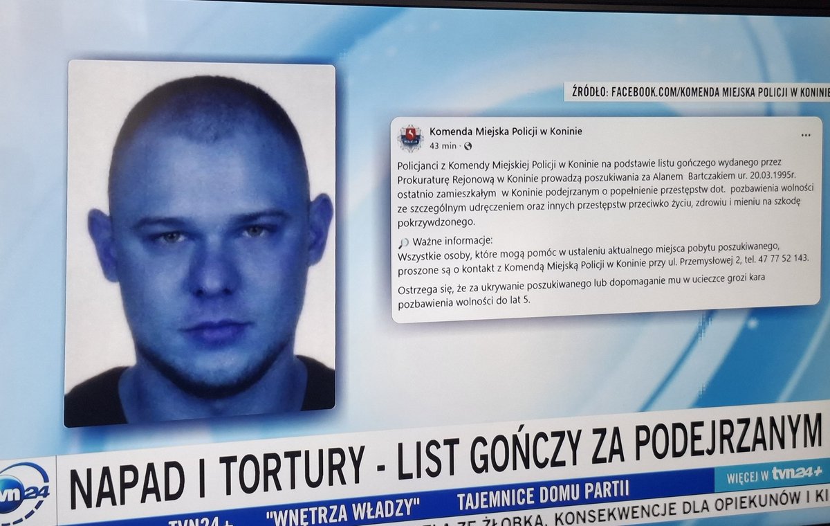 Poszukiwany POLSKI INŻYNIER - Alan Bartczak.

Porwania, tortury, gwałt, oraz inne przestępstwa przeciw zdrowiu, życiu i mieniu.