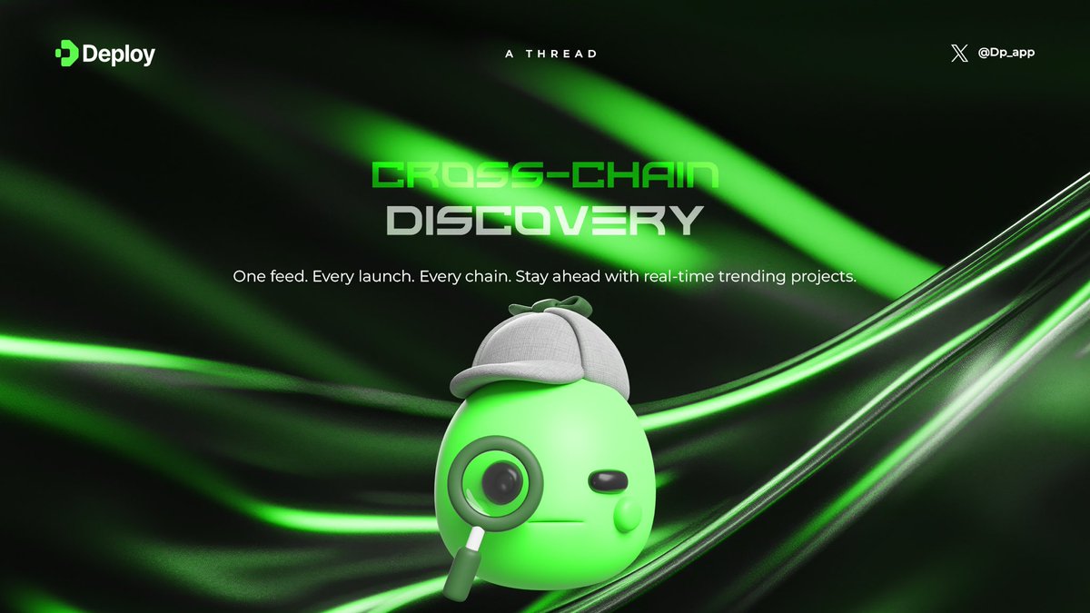 Dp_app's tweet image. 🌐 Introducing Cross-Chain Discovery by Deploy.

One unified feed for every launch, across every chain — giving you real-time insights into trending projects.

Stay informed. Stay ahead.