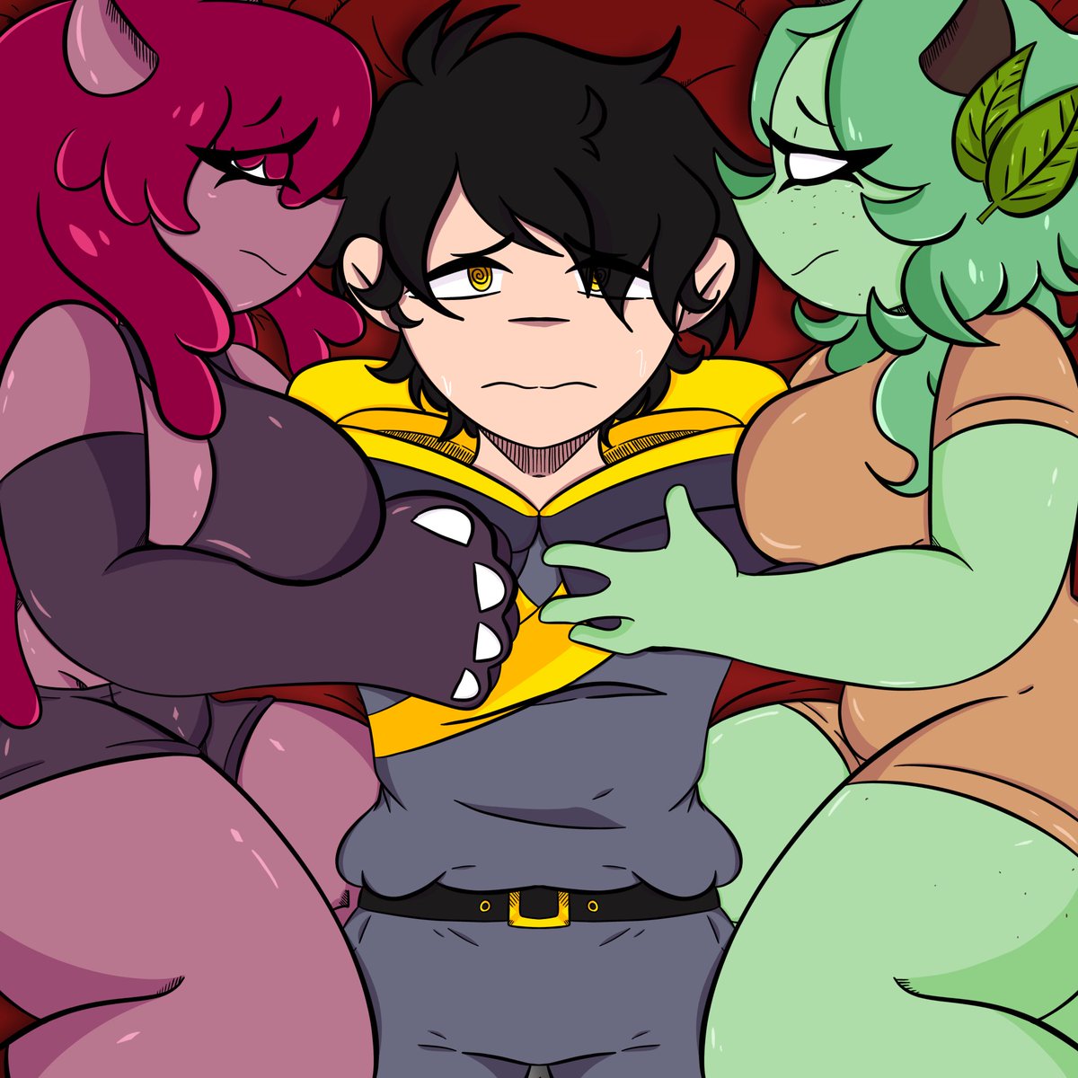 #icecreamOC My girl Minty that I never posted I don’t think :’) I need to do more of her she’s gorgeous, featuring <a href="/Droideka17/">Droideka17</a> oc of Lily and <a href="/New_RapStar_FNF/">✭ 𝑅𝒶𝓅-𝒮𝓉𝒶𝓇 𝒥𝒶𝓎! ✭</a> oc Berry~ 🫣🤭