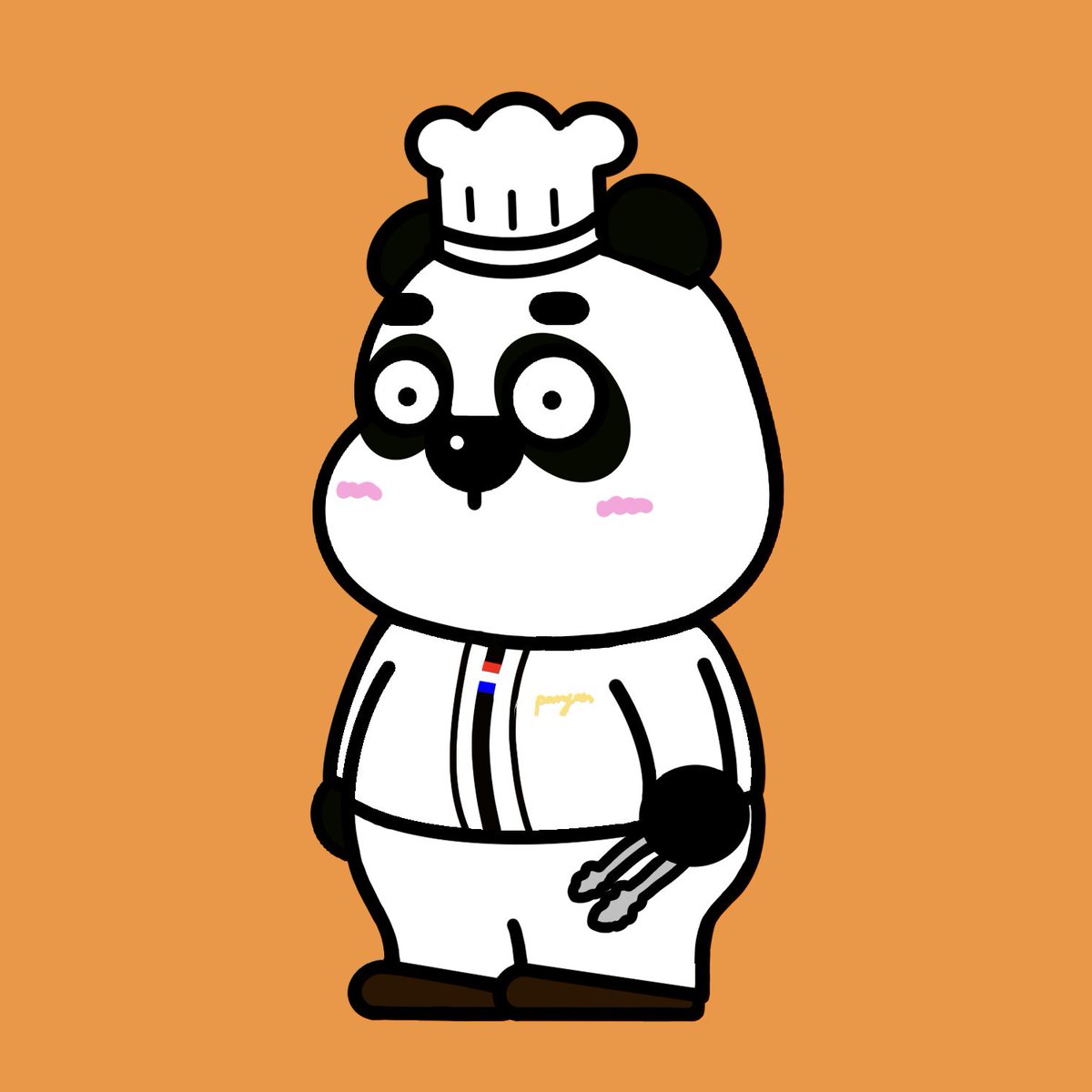 久々にキャラクターのイラスト書いてみました
どっかのお店で使ってくれないかな👀
#イラスト #キャラクター　#パンダ
#パン屋