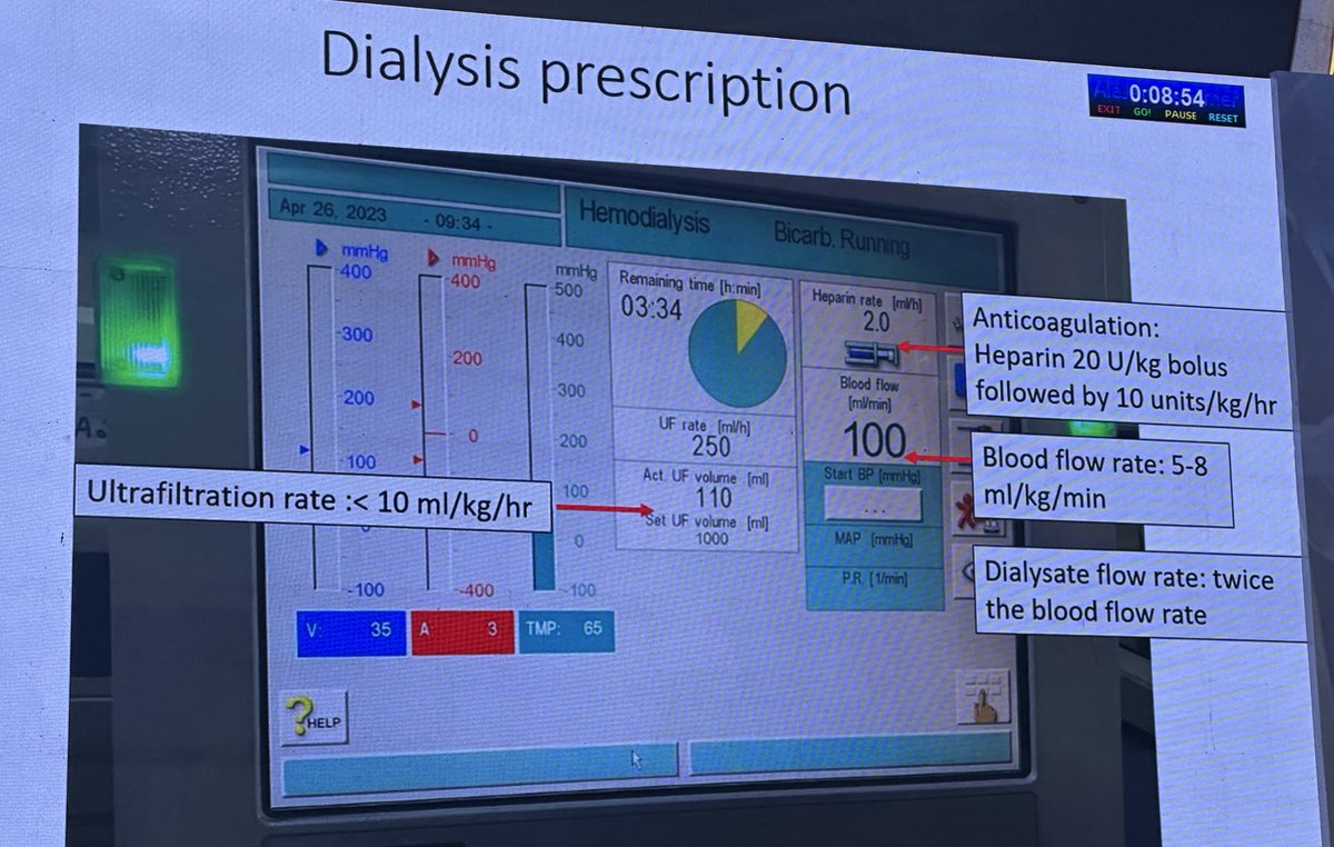 Jithu Kurian🇮🇳 (@jithukurian6) on Twitter photo Pediatric hemodialysis at #avatar2025
<a href="/VinBhargava/">Vinant bhargava</a>
#Avatar2025
#InAvatar25
#InterNeph25
🚨 thats the numbers of in hemodialysis in pediatric population
Blood flow : 5-8 ml /kg/min
Dialysate flow : twice the blood flow
Ultrafiltration : less than 10 ml /kg/ hour Pediatric hemodialysis at #avatar2025
<a href="/VinBhargava/">Vinant bhargava</a>
#Avatar2025
#InAvatar25
#InterNeph25
🚨 thats the numbers of in hemodialysis in pediatric population
Blood flow : 5-8 ml /kg/min
Dialysate flow : twice the blood flow
Ultrafiltration : less than 10 ml /kg/ hour