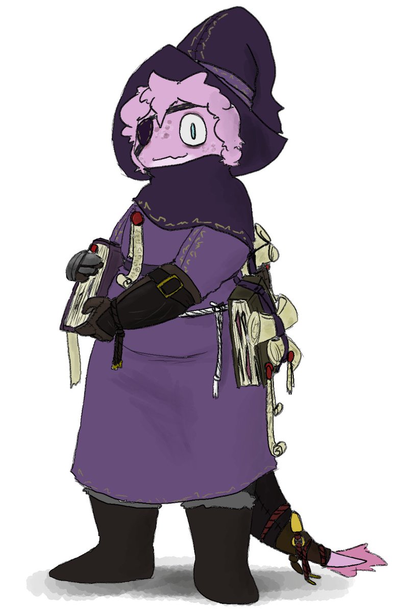 Rustbuuket's tweet image. A Circle Mage&apos;s robes are usually adorned with arcane sigils and designs that help with a wizard&apos;s spellcasting, in this case, with divination.

Commonly seen dressed in more &quot;traditional&quot; wizard garb, compared to other magical institutes. Big hats and flowy robes are the norm.