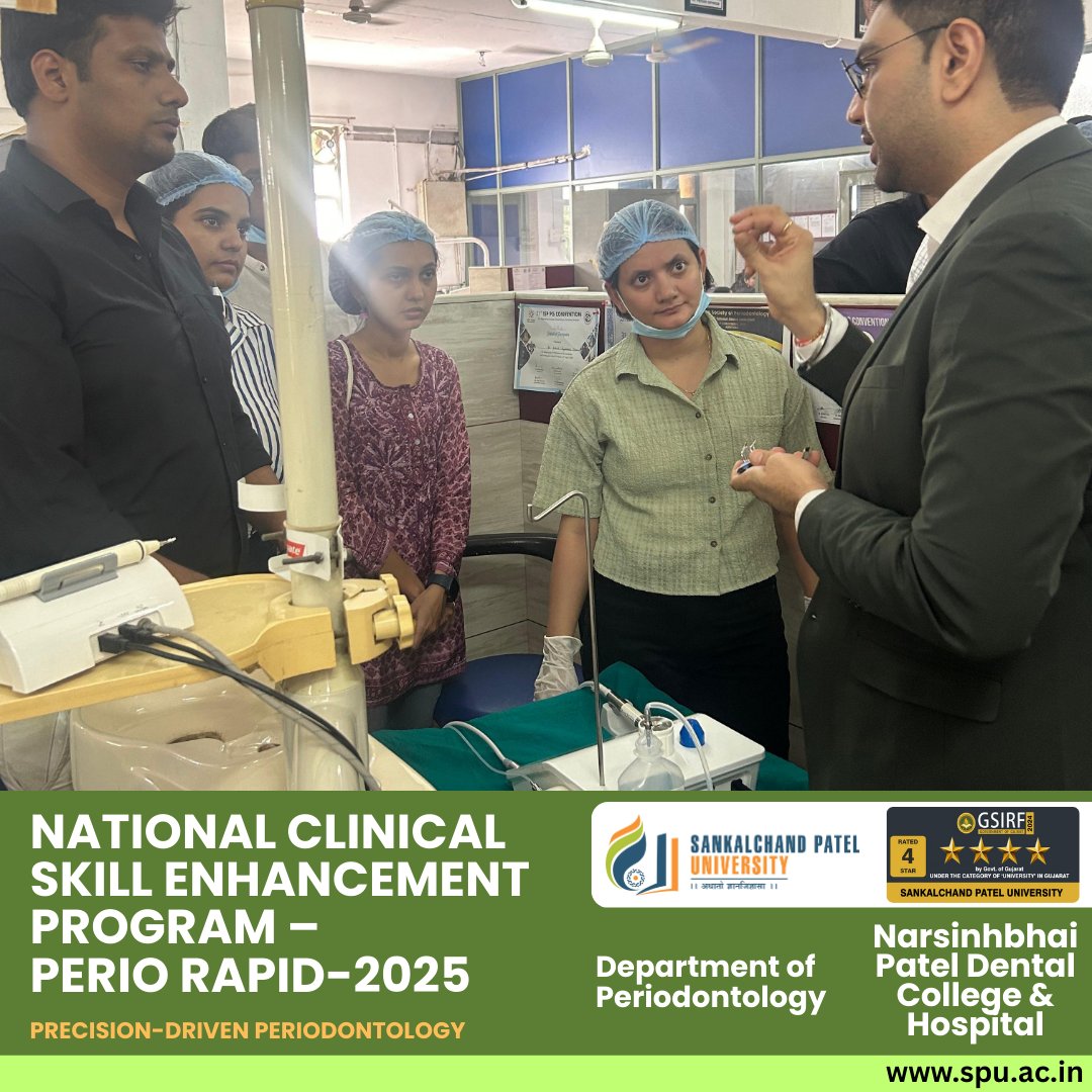spuvsn's tweet photo. Department of Periodontology, NPDCH, SPU successfully conducted a 5-day National Clinical Skill Enhancement Program – PerioRAPID-2025. The program was designed around the theme “Precision-driven Periodontology” and aimed at advancing clinical expertise among participants.
#NPDCH https://t.co/WZAGfxMyBF