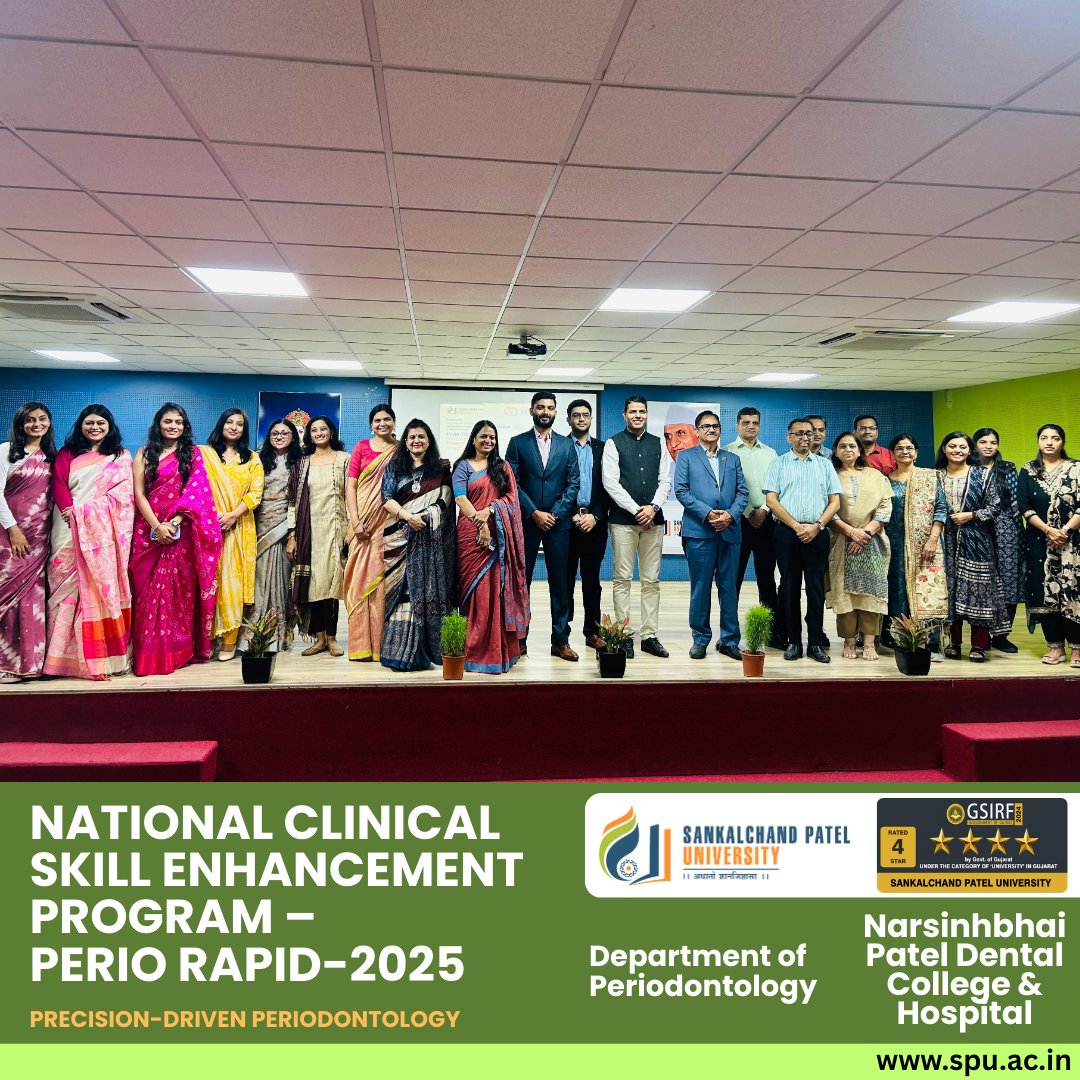spuvsn's tweet photo. Department of Periodontology, NPDCH, SPU successfully conducted a 5-day National Clinical Skill Enhancement Program – PerioRAPID-2025. The program was designed around the theme “Precision-driven Periodontology” and aimed at advancing clinical expertise among participants.
#NPDCH https://t.co/WZAGfxMyBF