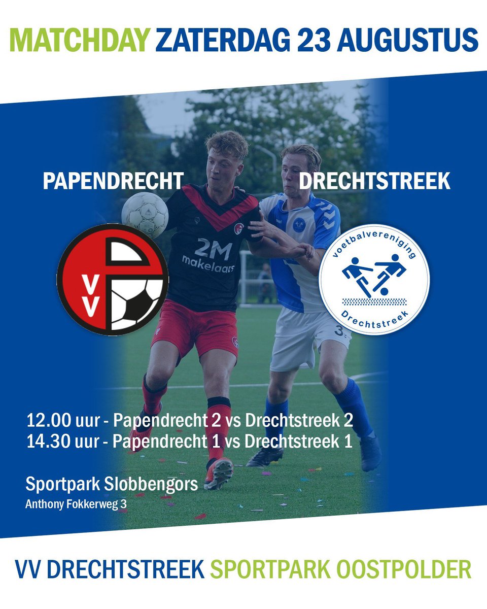 Toegegeven…. Vandaag is het ook gezellig op Slobbengors! Kom ook, voor de jaarlijkse derby. <a href="/RVoetbal/">Regio-Voetbal</a> <a href="/rtvpapendrecht/">RTV Papendrecht</a> <a href="/Voetbalr/">VoetbalRotterdam.nl</a> <a href="/VVPapendrecht/">VV Papendrecht</a> <a href="/Drechtstreek1/">Drechtstreek1</a> <a href="/drechtstreek2/">Drechtstreek2</a>