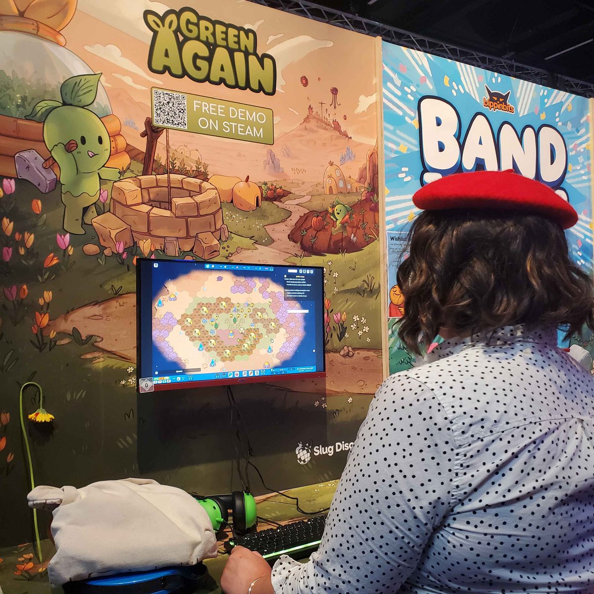 GreenAgainGame's tweet image. Our Sproutlings are working hard this week at Gamescom!

If you&apos;re coming during the weekend, be sure to visit us at the Indie Arena Booth in Hall 10.2!

#Gamescom2025
