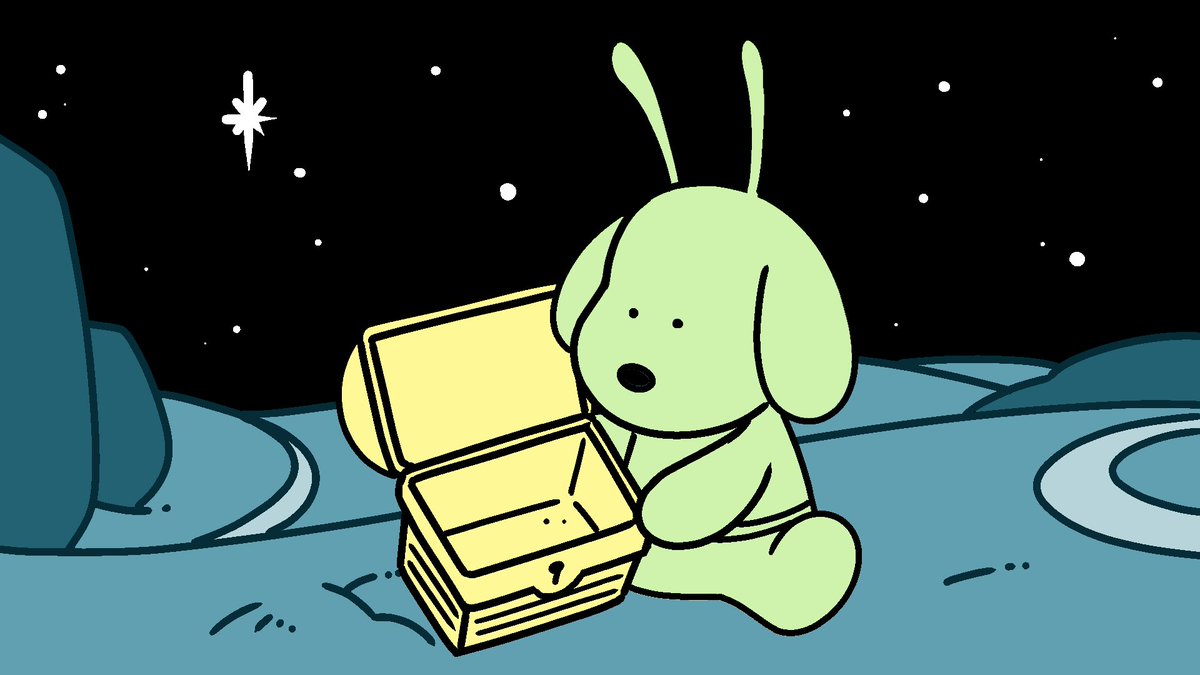 からっぽだった…🐶

#イヌくんとイヌ宇宙人くん
#フレンドシップ #犬 #イラスト
#illustration #dog #character 
#friendship