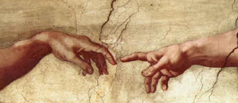Michelangelo (@fanmichelangelo) on Twitter photo The Creation of Adam (detail) #artbots #michelangelo The Creation of Adam (detail) #artbots #michelangelo