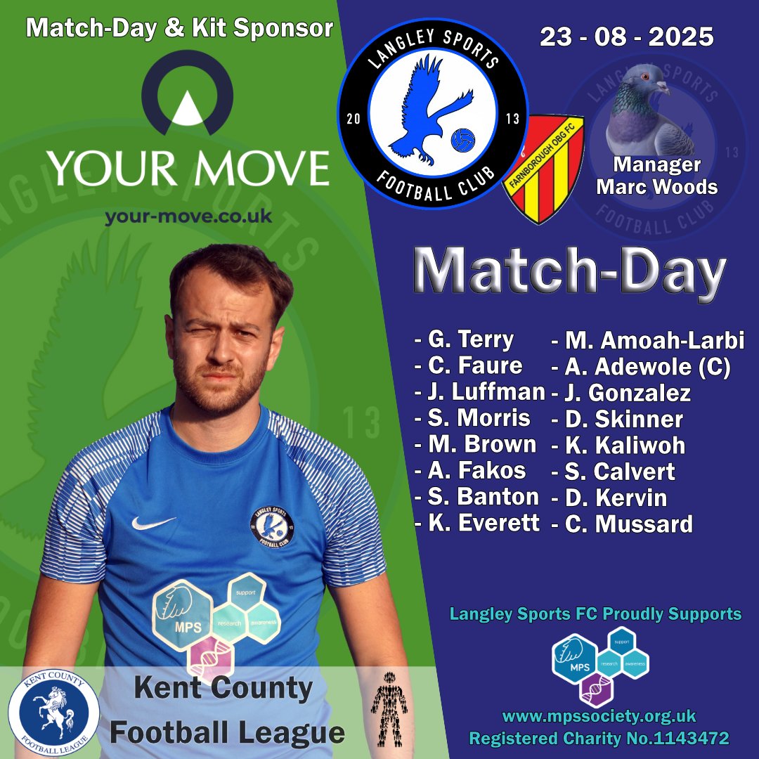 Langley Sports FC (@langleysportsfc) on Twitter photo #NextUp #Matchday
Today we make the short trip to <a href="/fobgfc/">Farnborough OBG FC</a> with both sides struggling for form early on and a match both teams will be hoping to kick start their season.
14:45 KO
#WeAreLangleySports
@yourmovebromley
<a href="/KCFL1516/">Kent County FL News</a>
<a href="/MPSSocietyUK/">MPS Society UK, here for those with rare diseases</a> #NextUp #Matchday
Today we make the short trip to <a href="/fobgfc/">Farnborough OBG FC</a> with both sides struggling for form early on and a match both teams will be hoping to kick start their season.
14:45 KO
#WeAreLangleySports
@yourmovebromley
<a href="/KCFL1516/">Kent County FL News</a>
<a href="/MPSSocietyUK/">MPS Society UK, here for those with rare diseases</a>