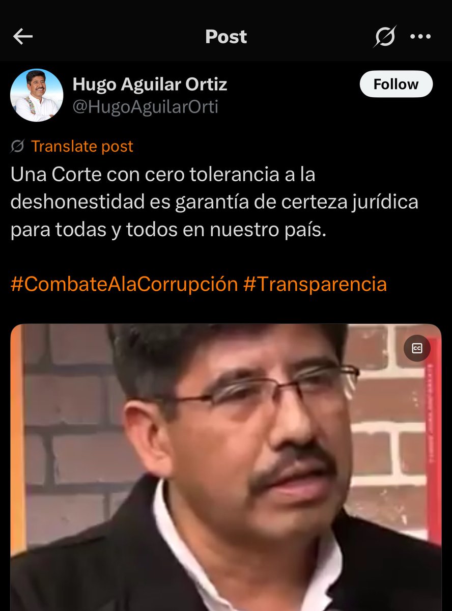 Don ⁦<a href="/HugoAguilarOrti/">Hugo Aguilar Ortiz</a>⁩ , le tengo noticias: esa corte con cero tolerancia a la deshonestidad de la que habla no existe, y usted es la prueba 😉