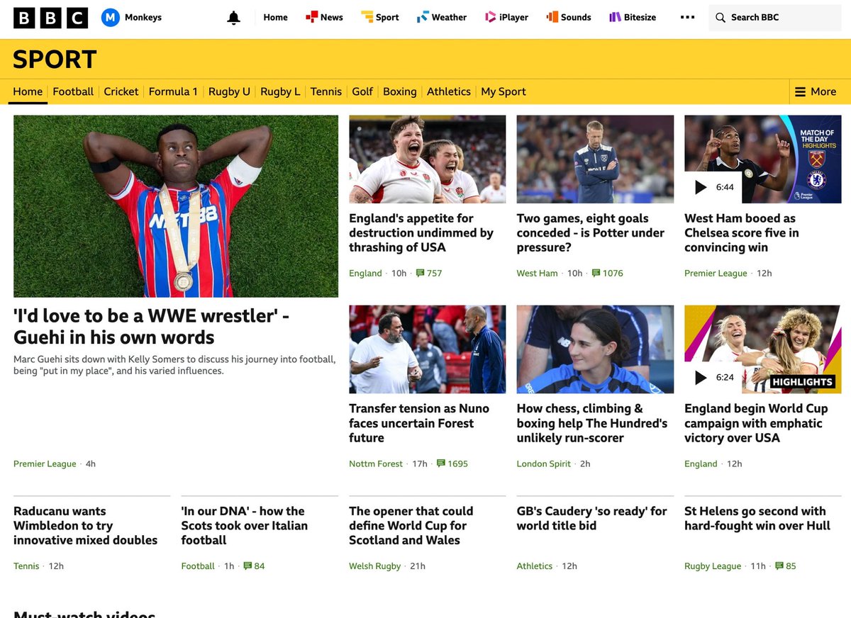 carlcod_es's tweet image. Classic reinforcement of gender stereotypes from the @BBCNews. The national @RedRosesRugby team thrashes USA in the Women&apos;s Rugby World Cup, and the headline story is a male footballer daydreaming about being a wrestler. FFS 🤦