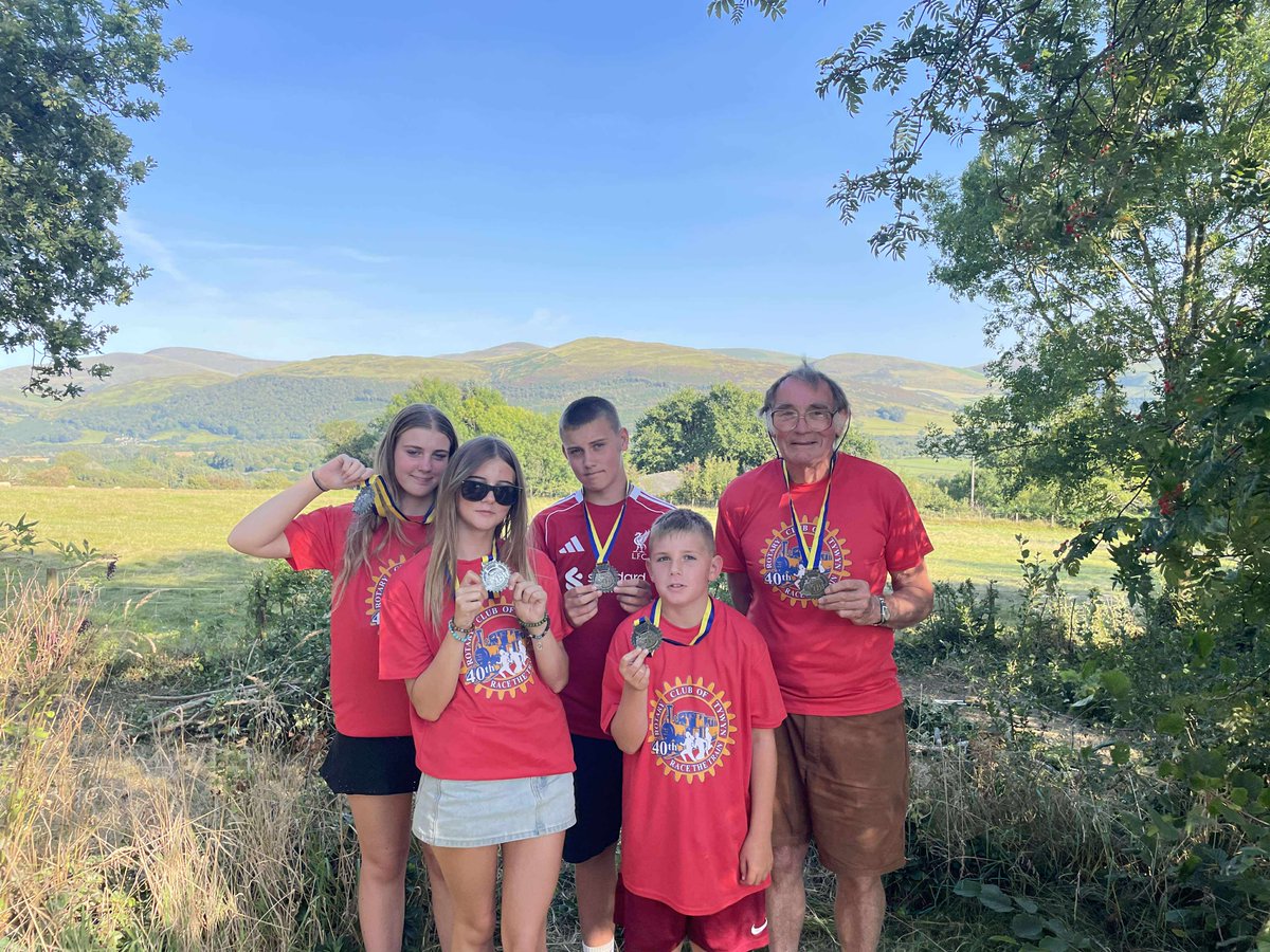 Me and my grandkids - post race.