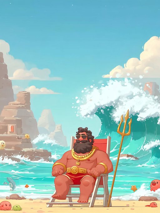 What if the gods had day jobs? Meet them on duty. style reference 3