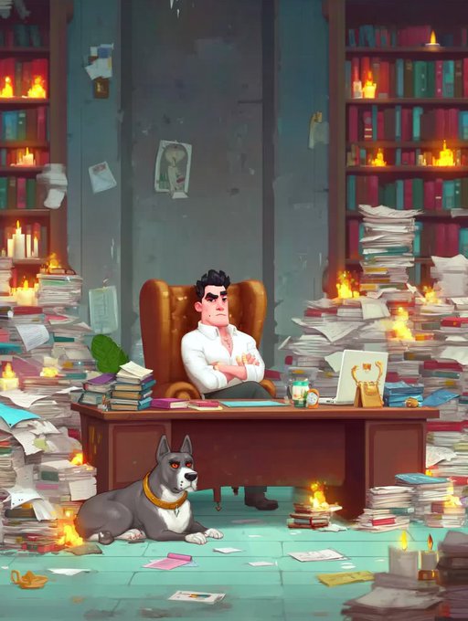 What if the gods had day jobs? Meet them on duty. style reference 4