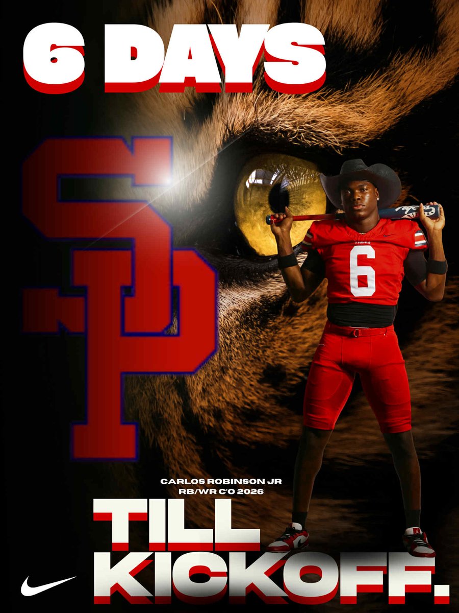 South Panola Football (@southpanolafb) on Twitter photo We are only <a href="/cfrobinson26/">โ๐ธโ๐๐๐ โ๐๐ ๐คโ โ๐๐น๐โ๐๐โ ๐โ</a> days from our 2025 campaign kicking off!!! We are so ready!!!!! ๐ค๐ค
#SPTigers #USP #TigerPride #12LOADING We are only <a href="/cfrobinson26/">โ๐ธโ๐๐๐ โ๐๐ ๐คโ โ๐๐น๐โ๐๐โ ๐โ</a> days from our 2025 campaign kicking off!!! We are so ready!!!!! ๐ค๐ค
#SPTigers #USP #TigerPride #12LOADING