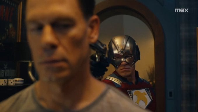 What if Peacemaker in the finale of his shows says, “Peacemaker, what a joke,” throws his helmet away, and wears Peacemaker 2's shirt in his honor