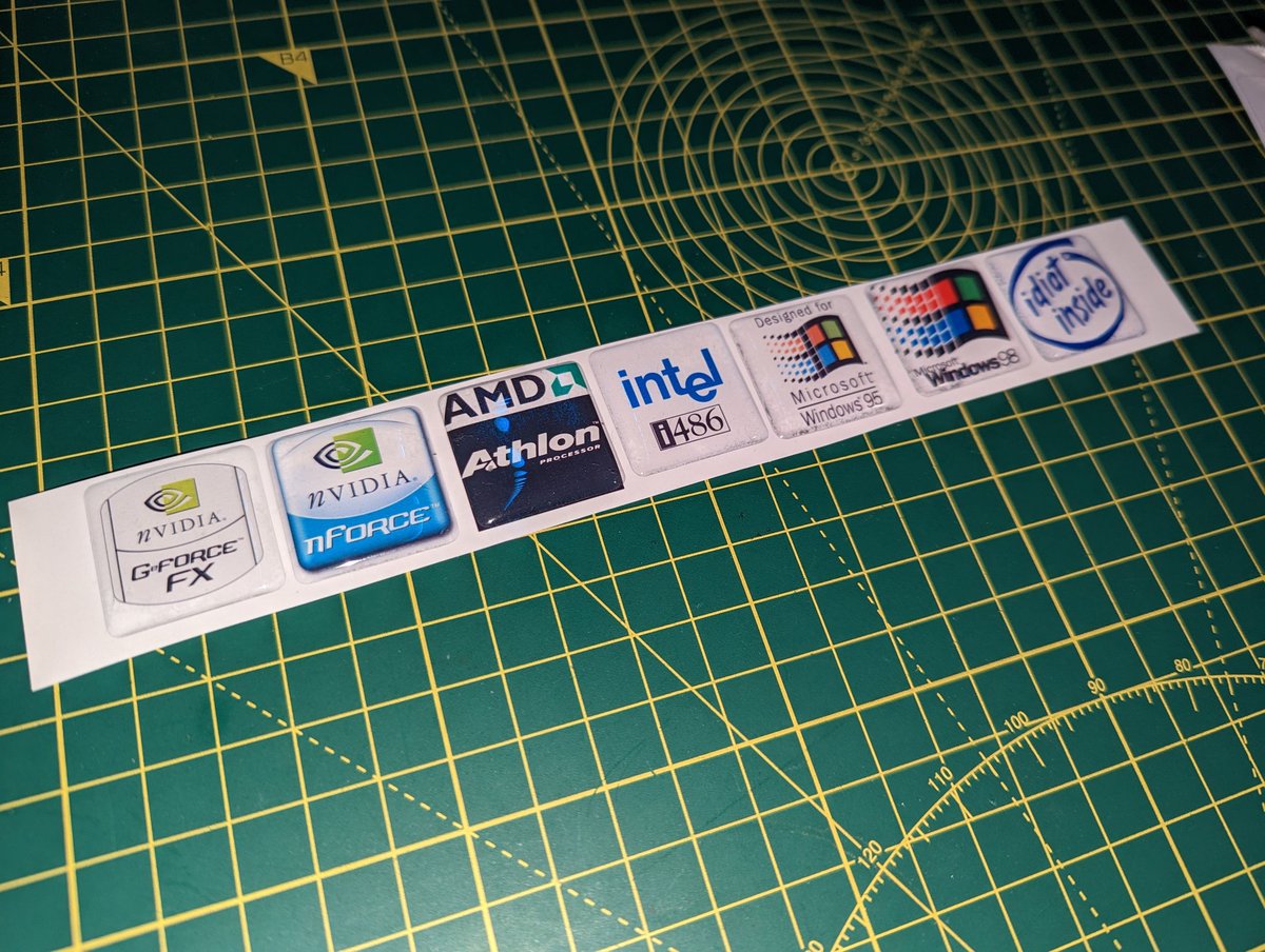 I have a new printer coming today, I might have to make some new case badges, also I've managed to find some sheets of Avery floppy disk labels, should be fun!