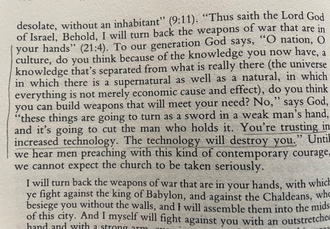 Francis Schaeffer in 1969, Death in the City