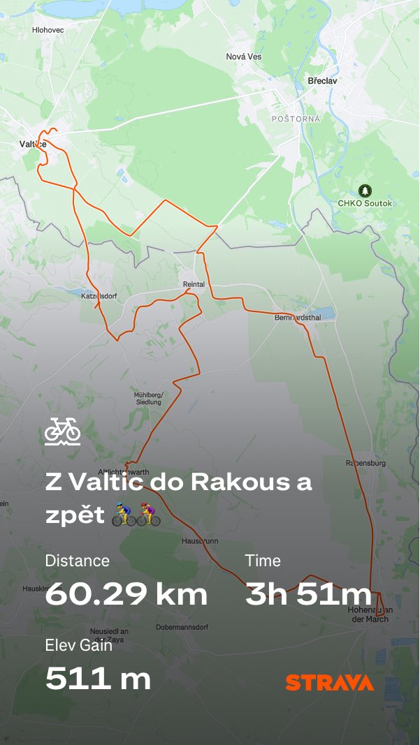 Z Valtic do Rakous a zpět, parádní gravel 🚴‍♂️🚴‍♀️