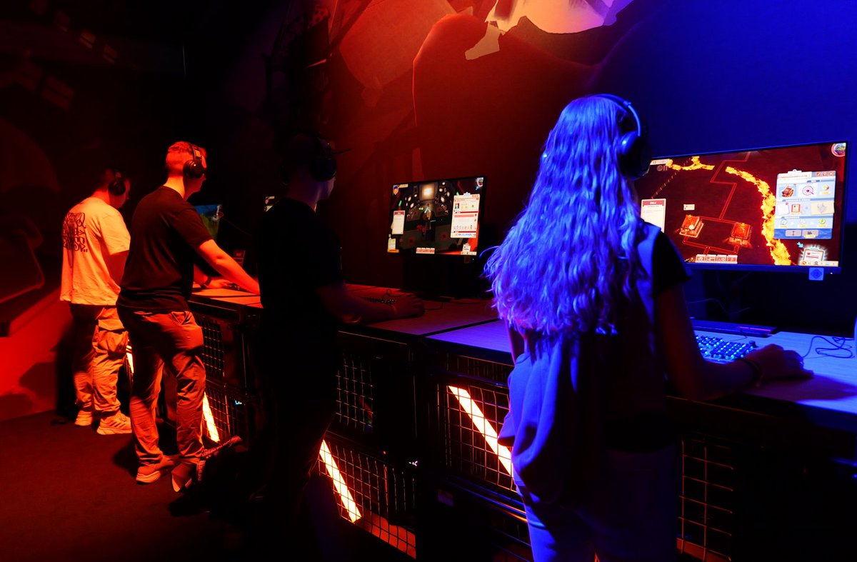 SintopiaGame's tweet image. We&apos;re cleansing sins in the #gamescom2025 @Team17 Booth - Hall 6 📍 

Pop over and play our HELL management sim, Sintopia! 🔥