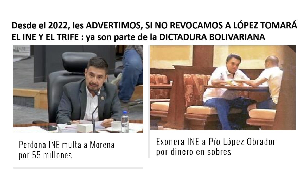 Gilberto Lozano (@gilbertolozanog) on Twitter photo ¿Qué parte NO entienden mexicanitos?
Dijimos en 2019; llegada de socialismo Chavista de la 4T; órganos electorales serán extensión MORENA
 "Nunca una Dictadura ha sido tirada en la urnas" no permitas opoficción te ATOLEE 
Presión de masa crítica en Palacio ó Golpe Violento ¿Qué parte NO entienden mexicanitos?
Dijimos en 2019; llegada de socialismo Chavista de la 4T; órganos electorales serán extensión MORENA
 "Nunca una Dictadura ha sido tirada en la urnas" no permitas opoficción te ATOLEE 
Presión de masa crítica en Palacio ó Golpe Violento