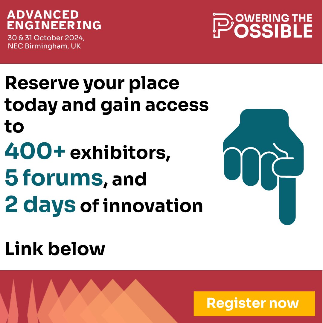 The transition to net zero is no longer a distant ambition, it is a transformation already underway.✅ 

With 400+ exhibitors, 5 forums, and 2 days of innovation, Advanced Engineering is for the solutions shaping tomorrow... 

🔗Reserve your place today: bit.ly/4lCekfX