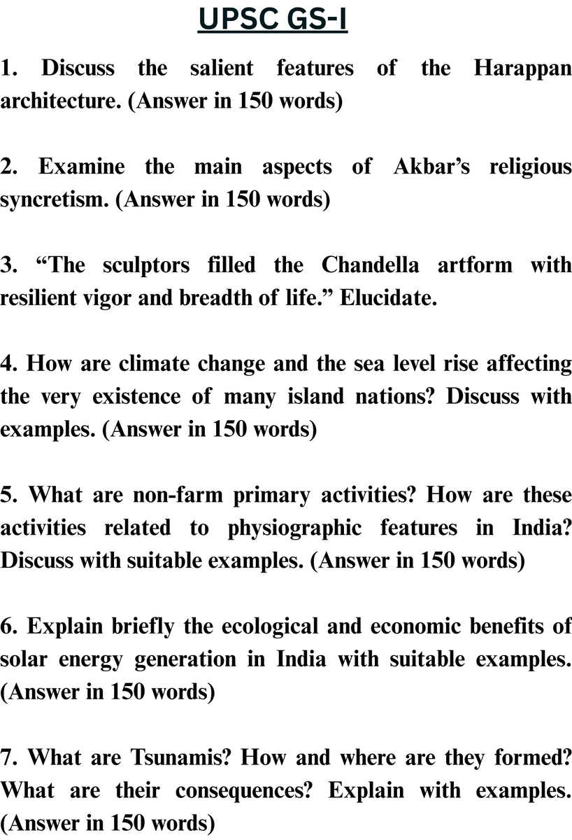 cematerial's tweet photo. UPSC CSE Mains 2025: General Studies- l Question Paper.....
#UPSC2025 #Mains2025 #UPSC #Mains #GeneralStudies1 #GS1 #CSE https://t.co/l0DuNMiMn3