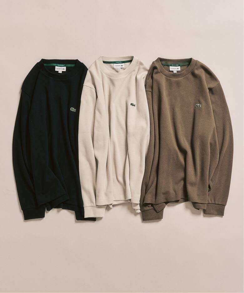 417 EDIFICE × LACOSTE 別注 ワッフルL/S カットソー (エディフィス 