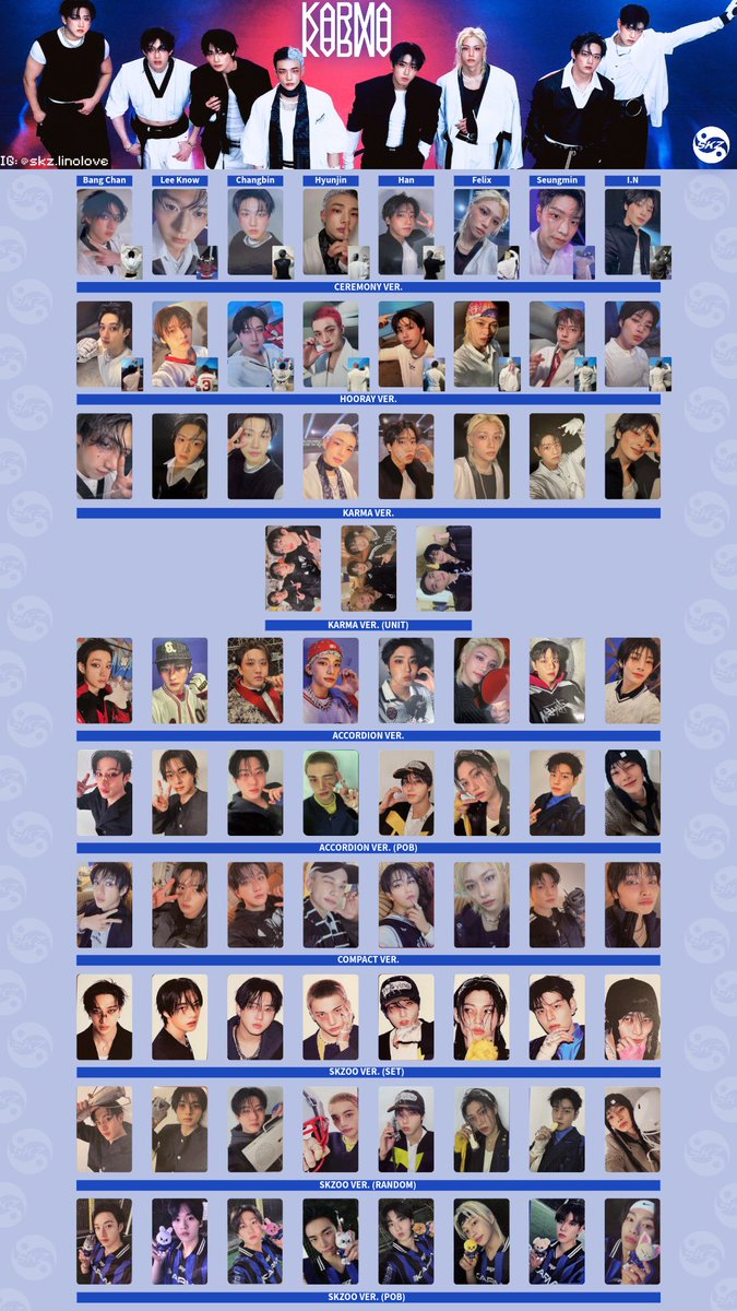 TEMPLATE KARMA STRAY KIDS OT8 • CEREMONY • HOORAY • KARMA