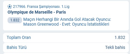tipstercep10's tweet photo. greenwood ve aubameyang ikilisinin de gol atacağını düşünüyorum. greenwood marsilya performansı nası iyiyse auba'dan düşük oranı. https://t.co/VGZ03lzKff