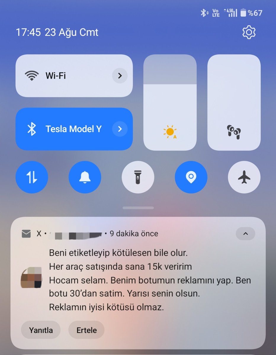 Her gün 8-10 kişi bana ulaşıp araç alamıyoruz. Lütfen yardımcı ol, araç geldiği gibi saniyesinde gidiyor diyor.

Botla hâlâ araçları alıp yüksek fiyatlarla satmaya çalışıyorlar.

Sağ olsun <a href="/bekir_kaplan/">Bekir Kaplan 🇹🇷</a> bey tespit edilenler için yardımcı oluyor.

Bu .............. İçin Tesla