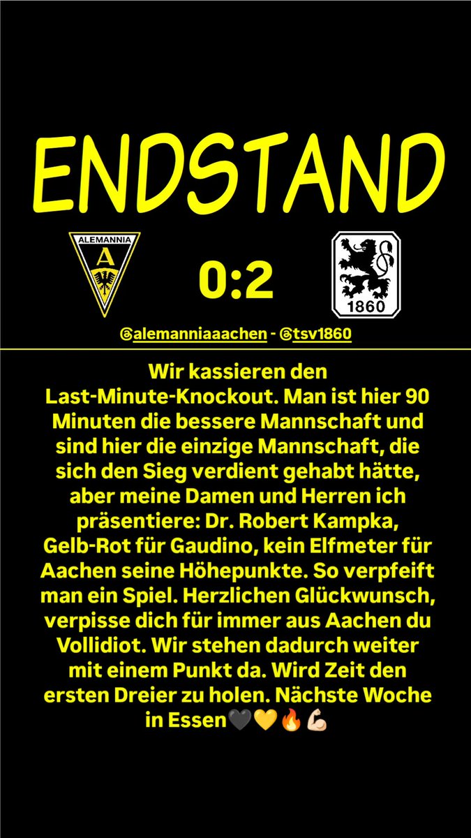 Alaix2202's tweet photo. UNFASSBAR! Schiedsrichter Dr. Robert Kampka entscheidet das Spiel zu Gunsten der Löwen...

#AACM60 0:2 https://t.co/pkUMMpS0ql