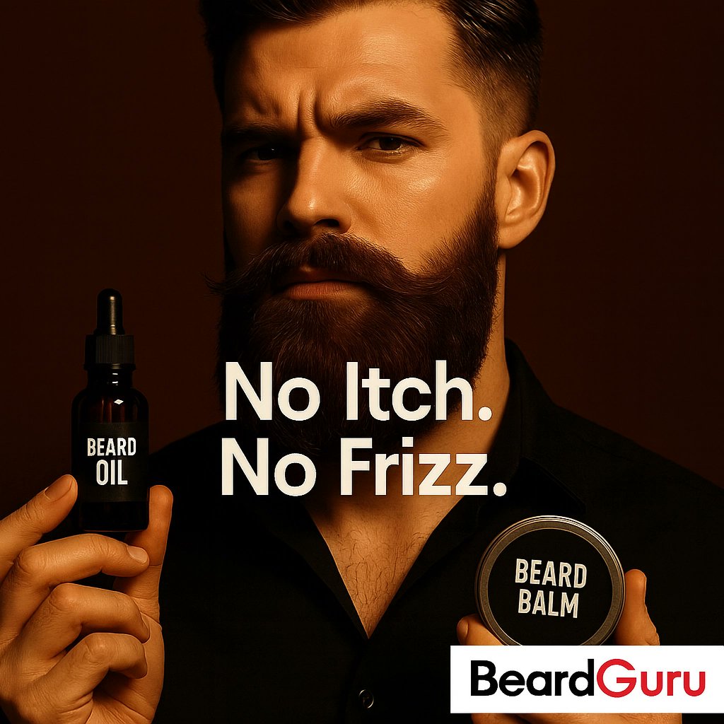 mybeardguru1's tweet image. Crush the afternoon slump—hydrate that beard with BeardGuru oil for itch relief, follow with balm for frizz-free confidence. What’s your power combo for that silky-soft finish? Drop it below! 💪🧔 #BeardGuru #AfternoonRoutine #NoMoreItch #NoFrizz