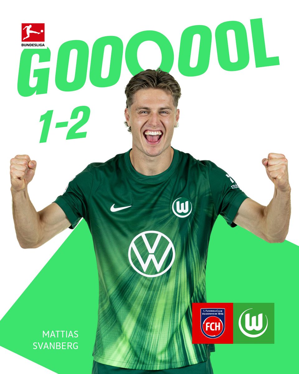 ⏱️ 67' | Centro de Arnold remate de Svanberg y los Lobos se ponen en ventaja otra vez. 🐺⚽️ 

#VfLWolfsburg #FCHWOB 1-2