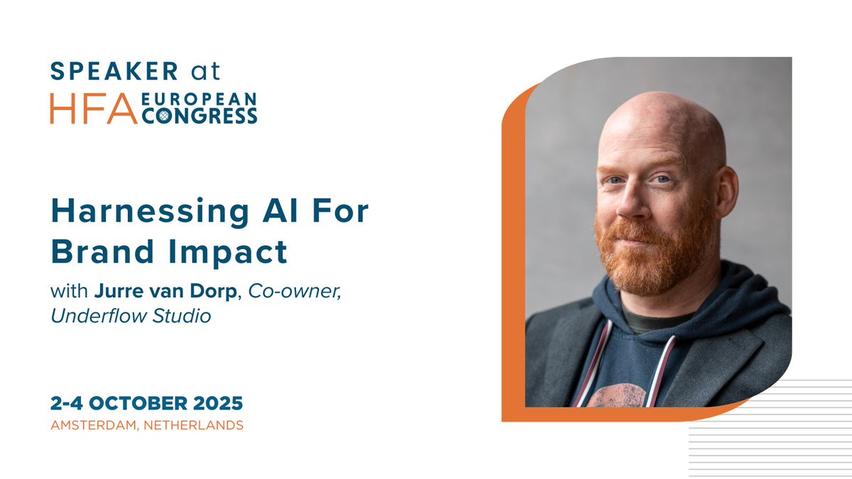 Jurre van Dorp is coming to #HFAEuropeanCongress!

In his session, Harnessing AI for Brand Impact, you'll learn how to sharpen your brand, create stronger marketing, and save time with AI... without losing the human touch.

💡 Learn more: hubs.ly/Q03DV8JQ0