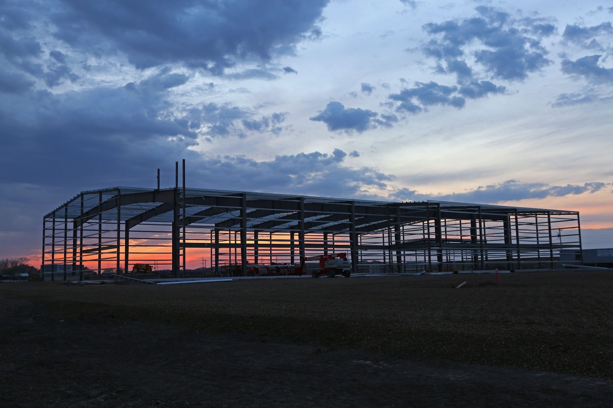 Who knew steel could be so pretty?

Our role in this project was to:
➡️ Erect the steel frame and roof and install the steel cladding
➡️ Supply &amp; install the roof and wall insulation, interior wall liner
➡️ Supply and install the mezzanine along the east side of the building